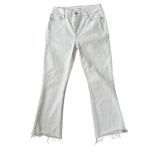 Frame Denim Cream Le Crop Mini Boot